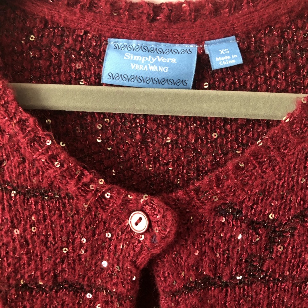 ♥️ SIMPLY VERA WANG Sparkly Holiday Sweater - Picture 4 of 4
